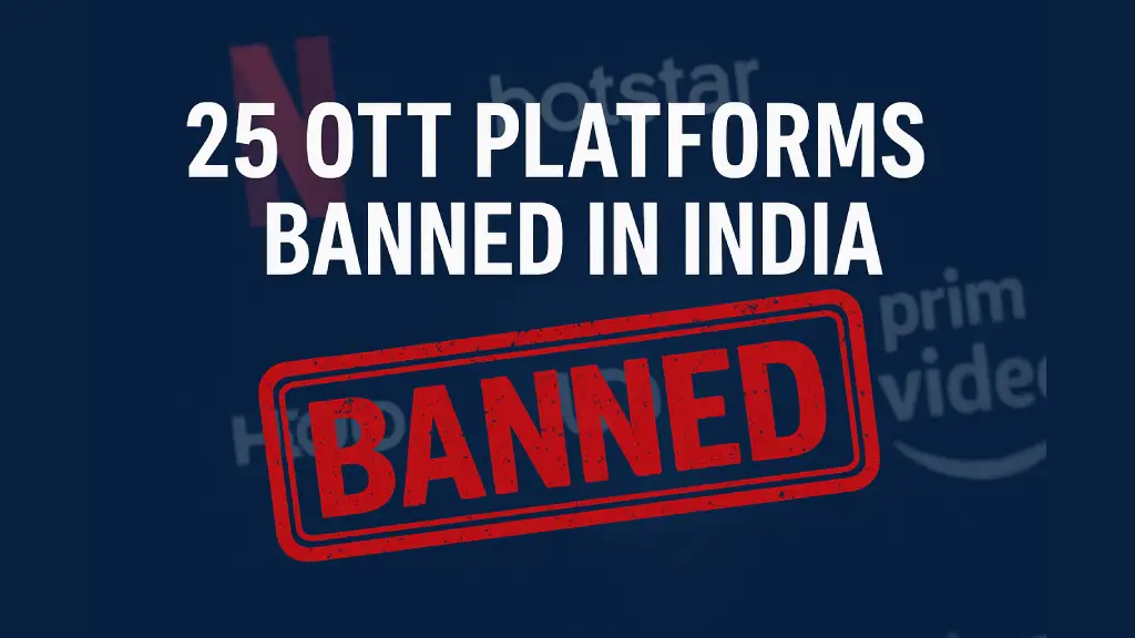 25 OTT Apps banned in India